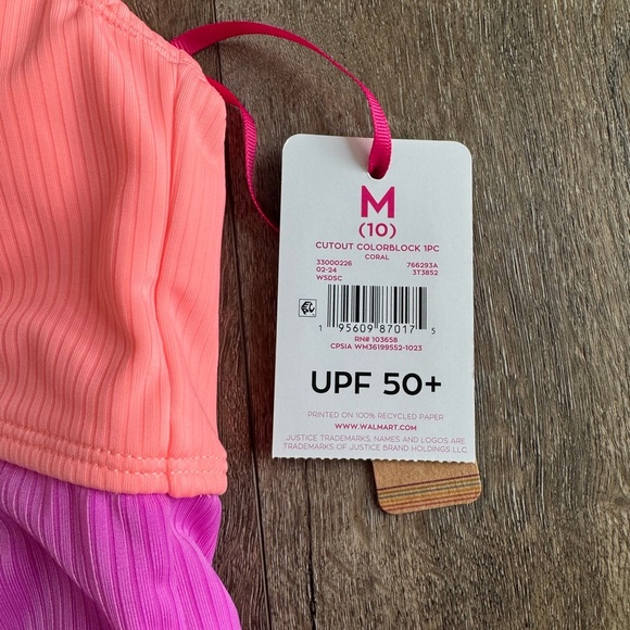 Justice Swimming Suit.  One piece. Girl’s size medium (10). New with tags! - Picture 7 of 7